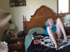 Her kid helps her reach an orgasm and cums in her twat as Milf plays her pussy.